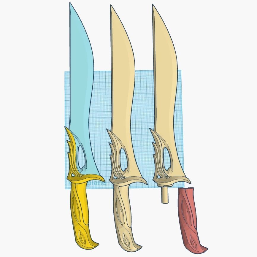 The Valorant Sovereign Knife - Two colors print enabled 3D print model_2