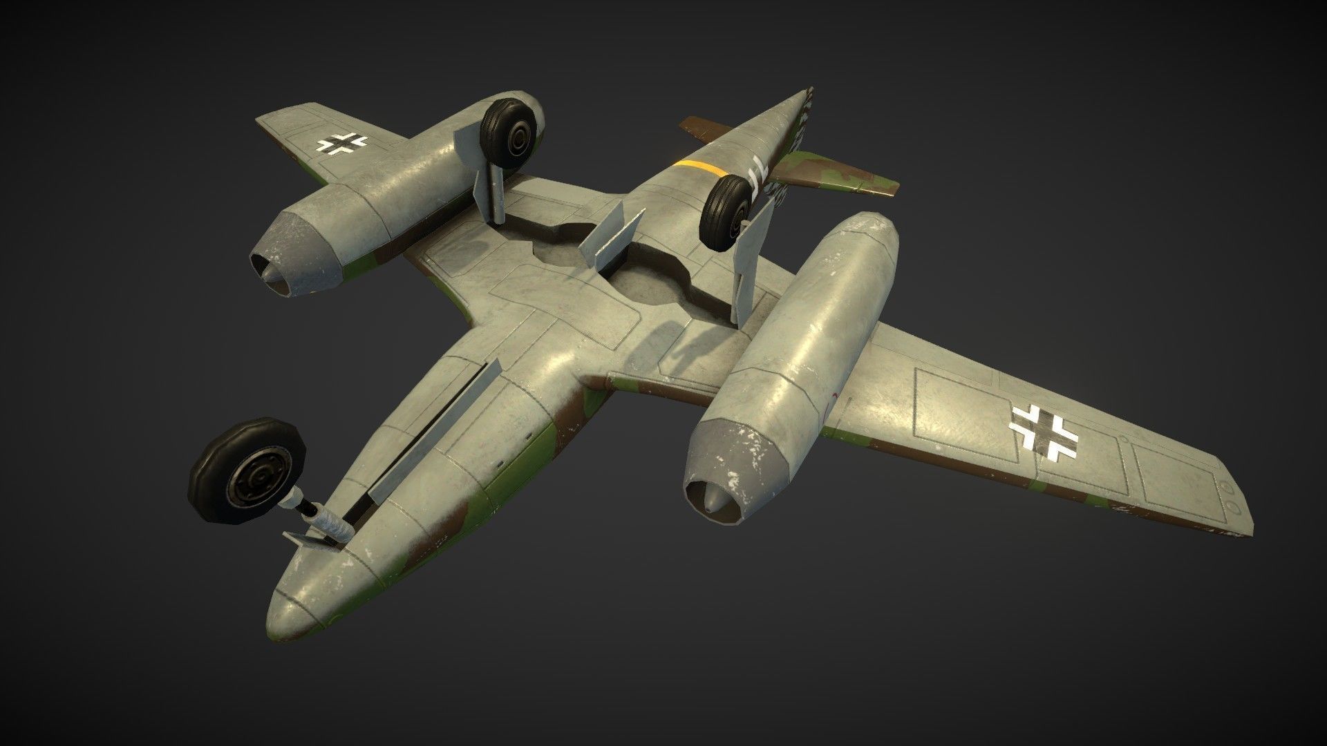 Messerschmitt Me 262 Low-poly 3D model_18
