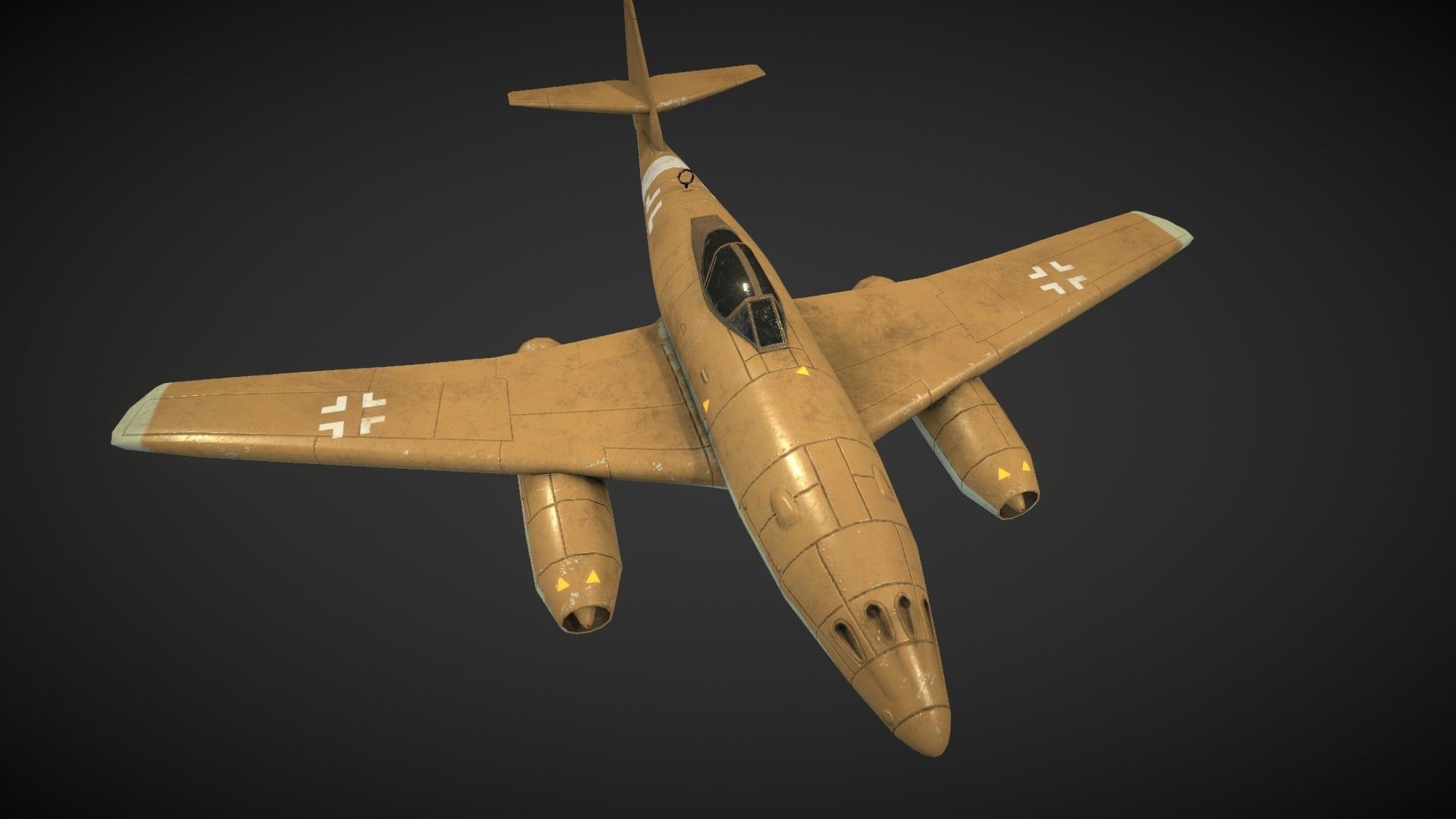 Messerschmitt Me 262 Low-poly 3D model_4