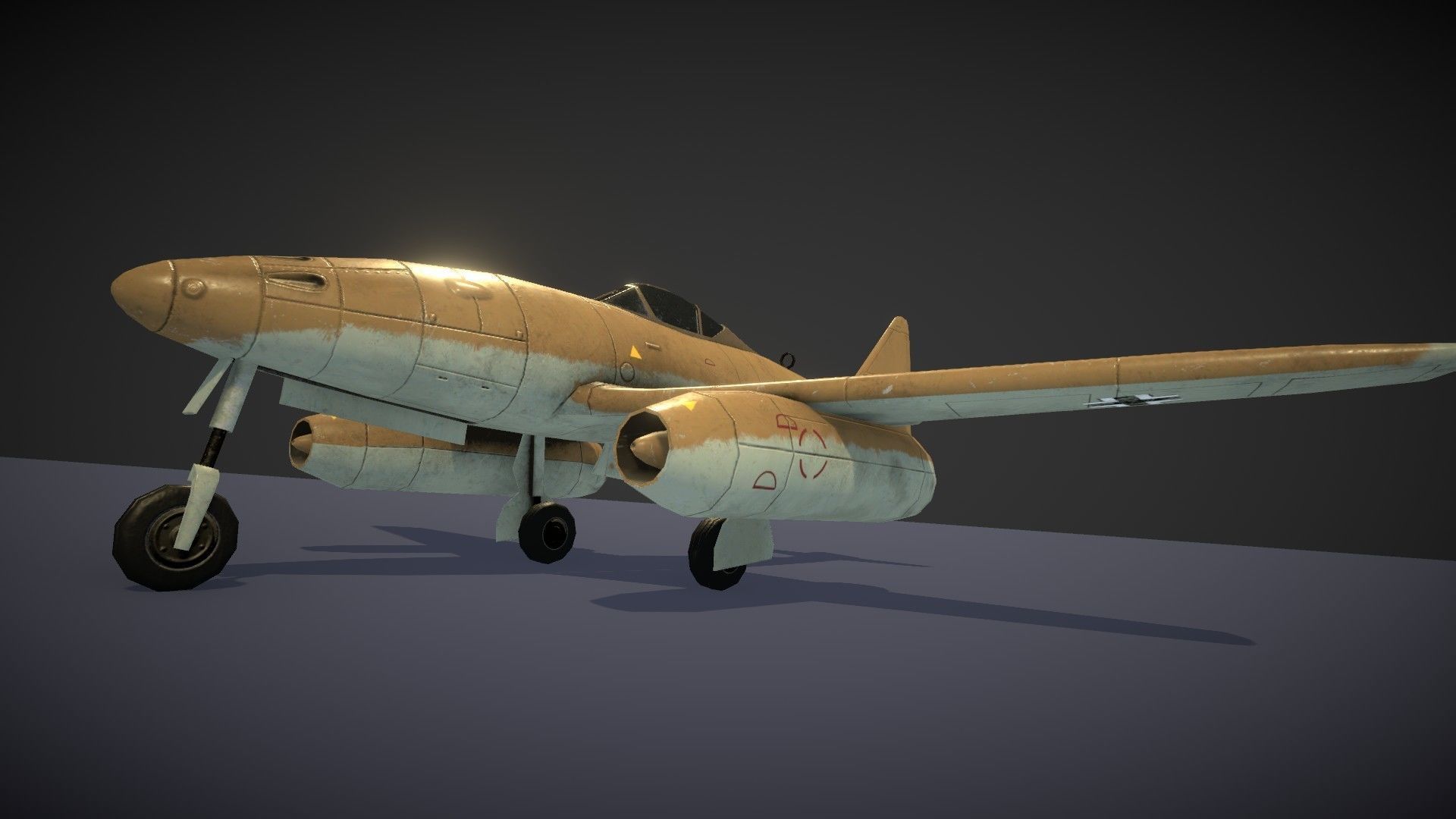 Messerschmitt Me 262 Low-poly 3D model_38