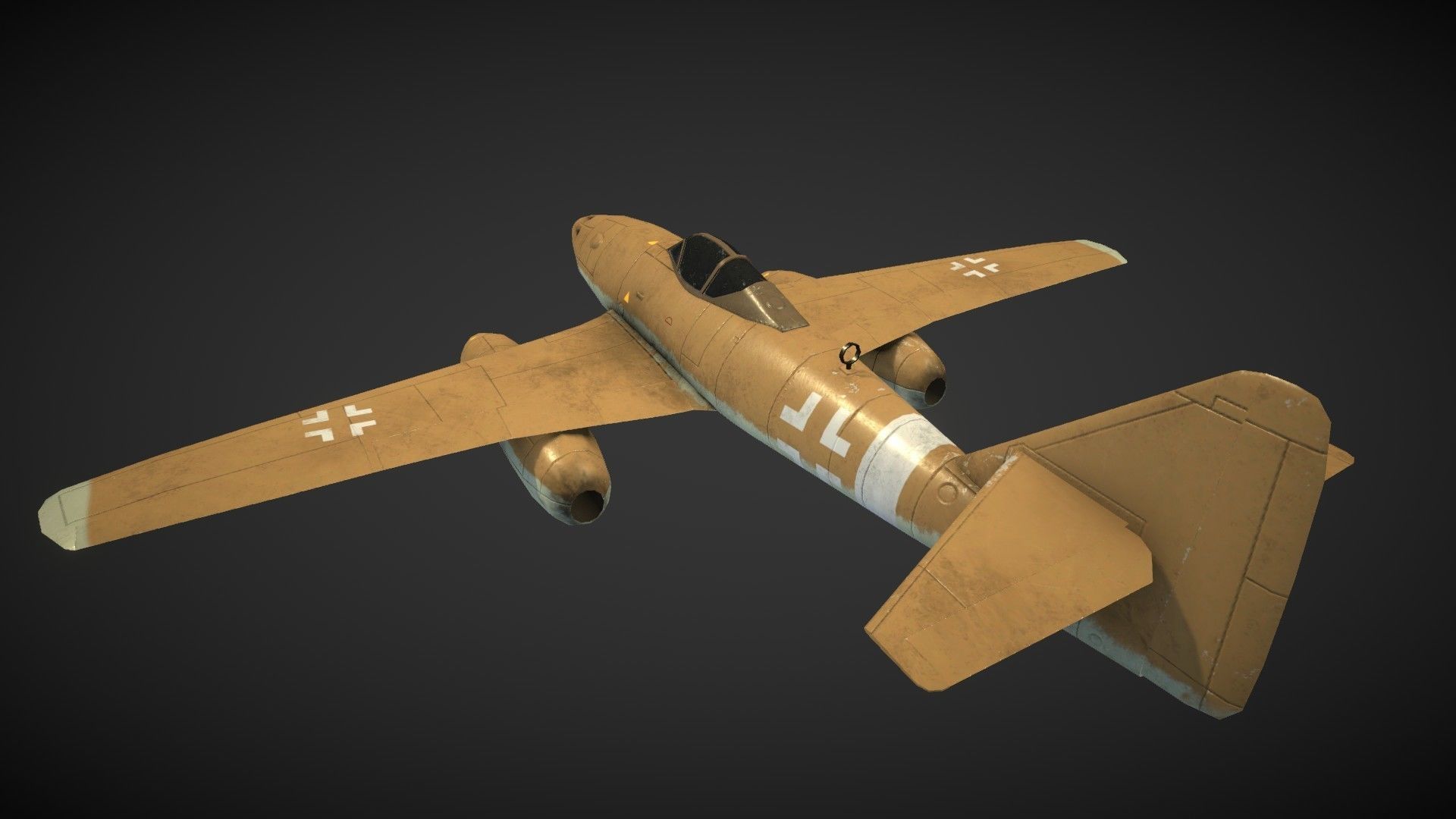 Messerschmitt Me 262 Low-poly 3D model_10