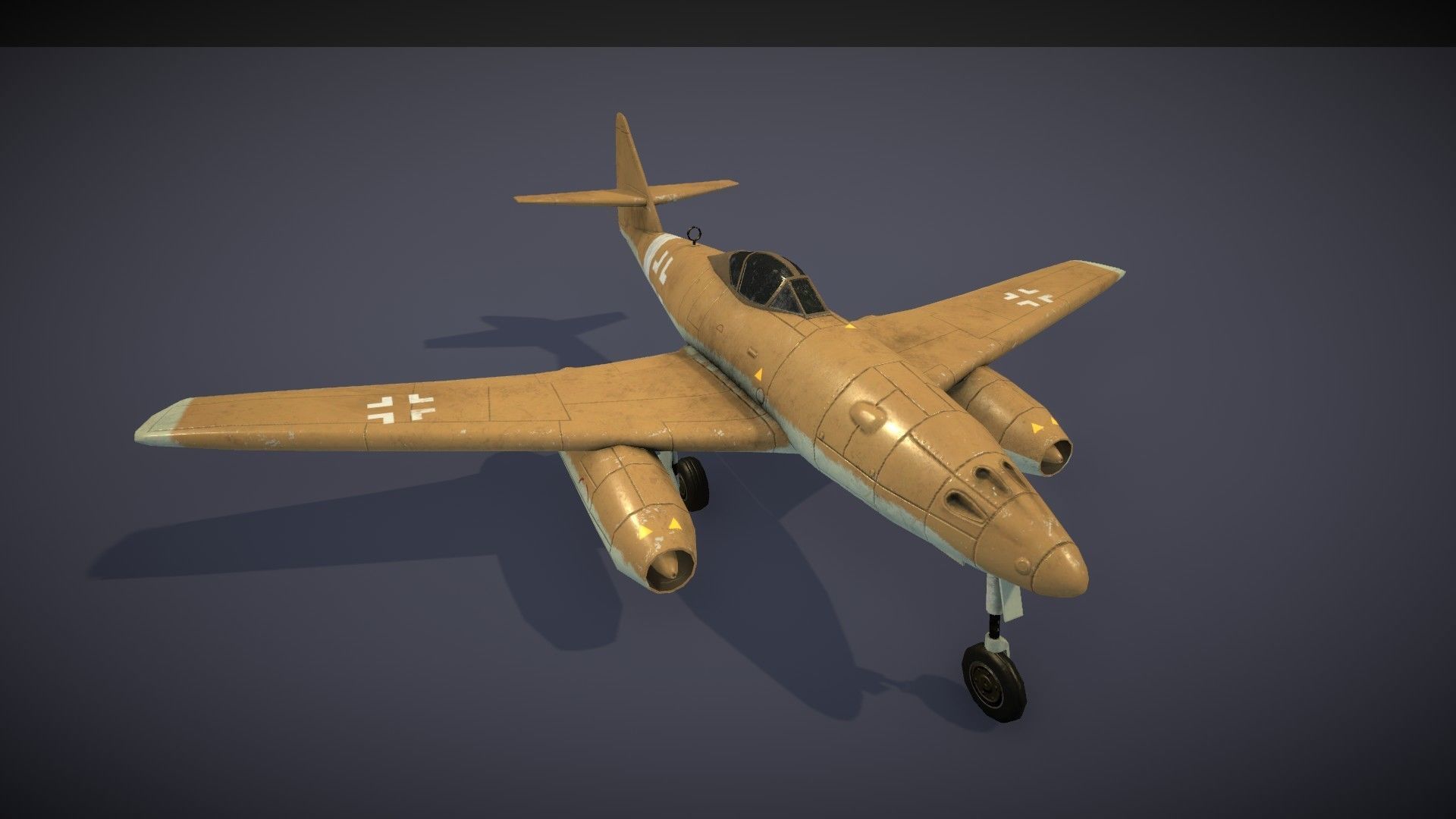 Messerschmitt Me 262 Low-poly 3D model_22