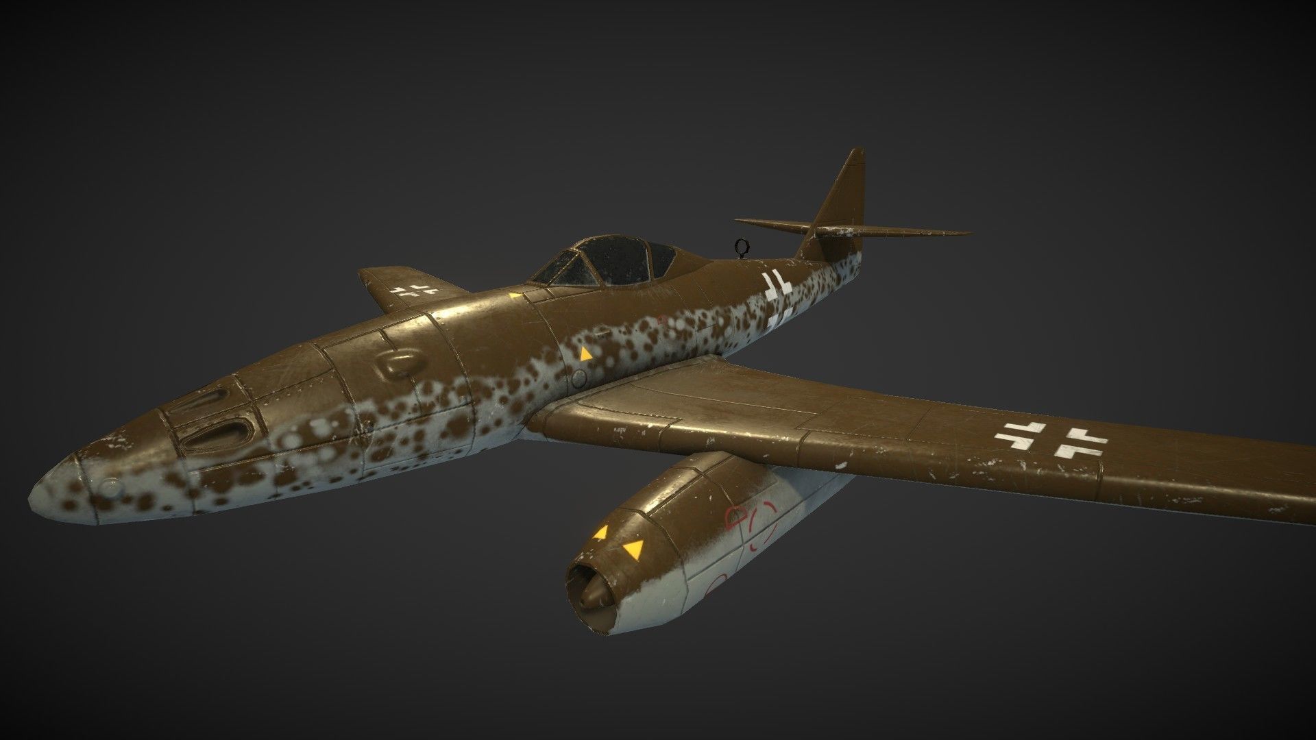 Messerschmitt Me 262 Low-poly 3D model_6