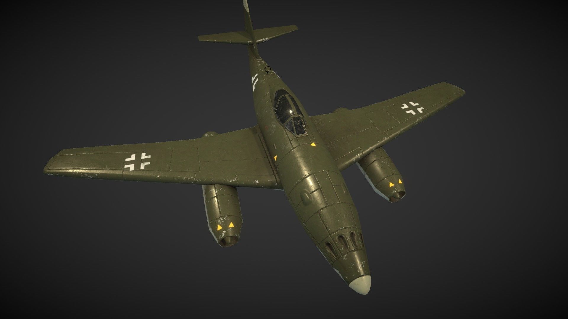 Messerschmitt Me 262 Low-poly 3D model_3