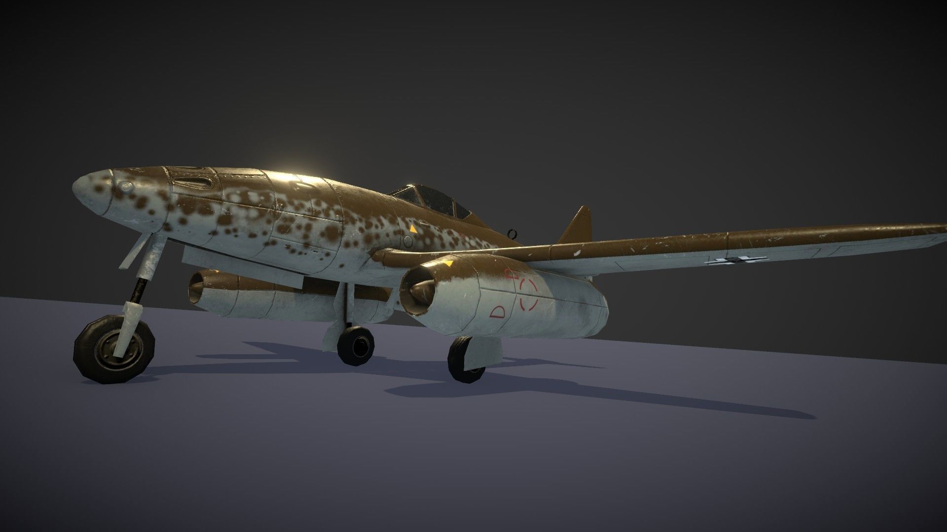 Messerschmitt Me 262 Low-poly 3D model_37