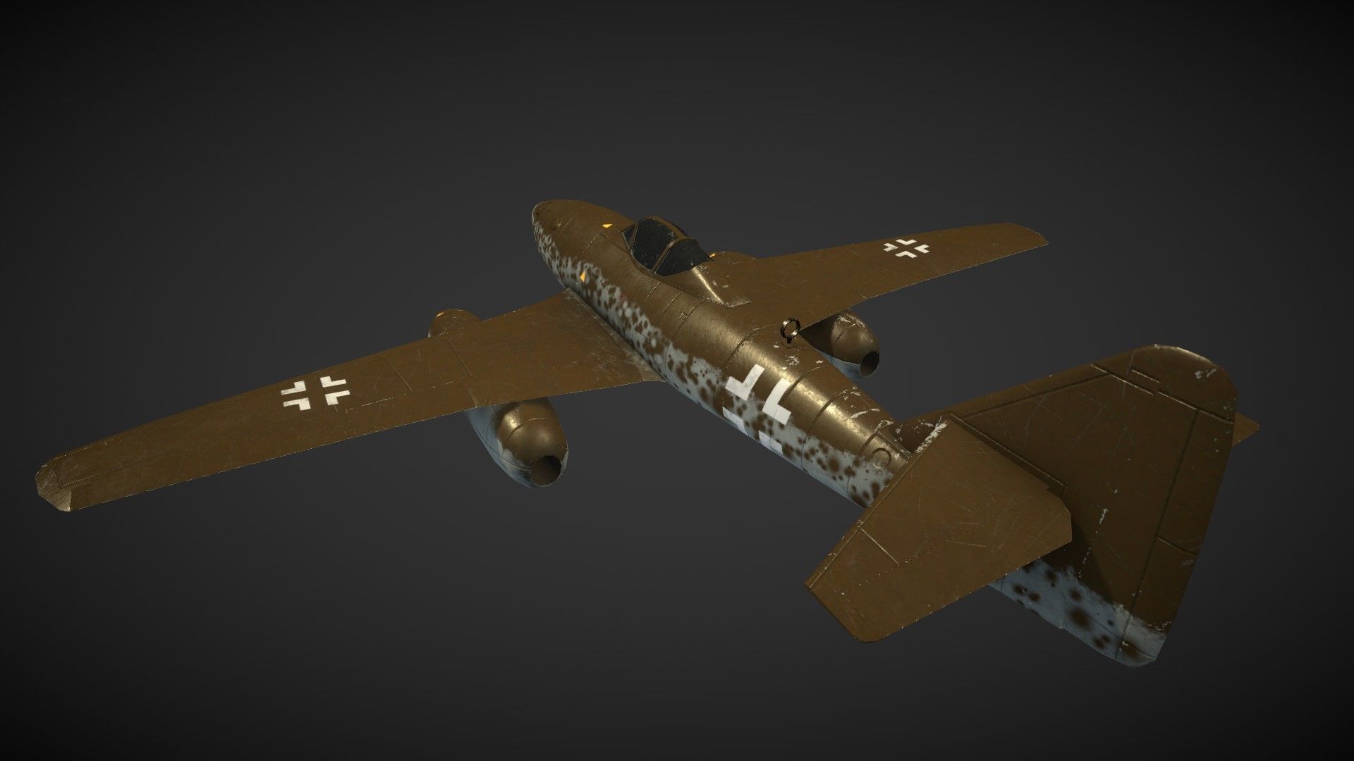 Messerschmitt Me 262 Low-poly 3D model_9