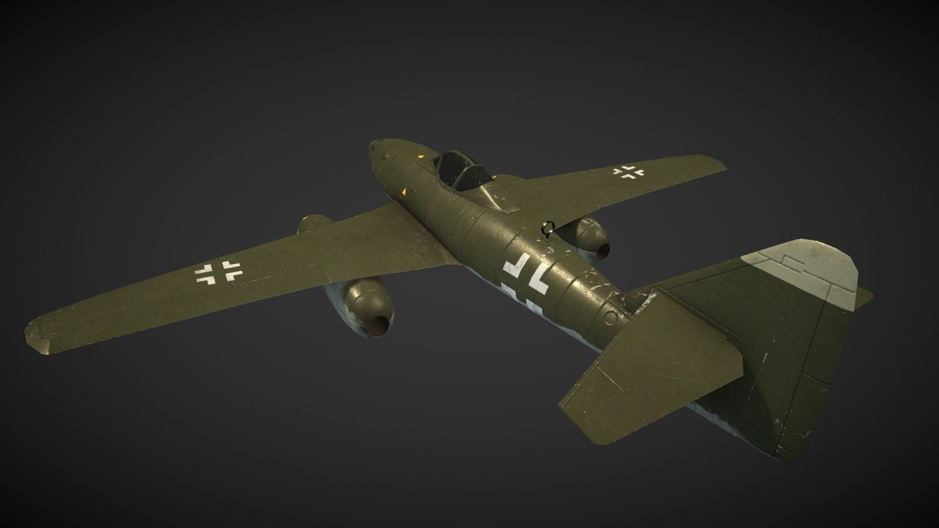 Messerschmitt Me 262 Low-poly 3D model_8