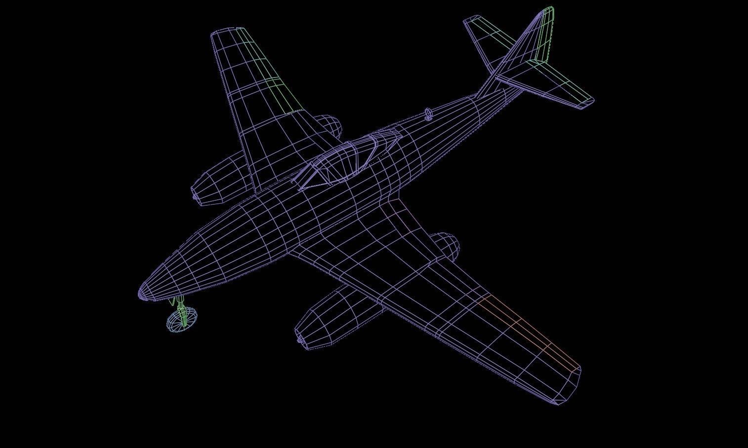 Messerschmitt Me 262 Low-poly 3D model_12
