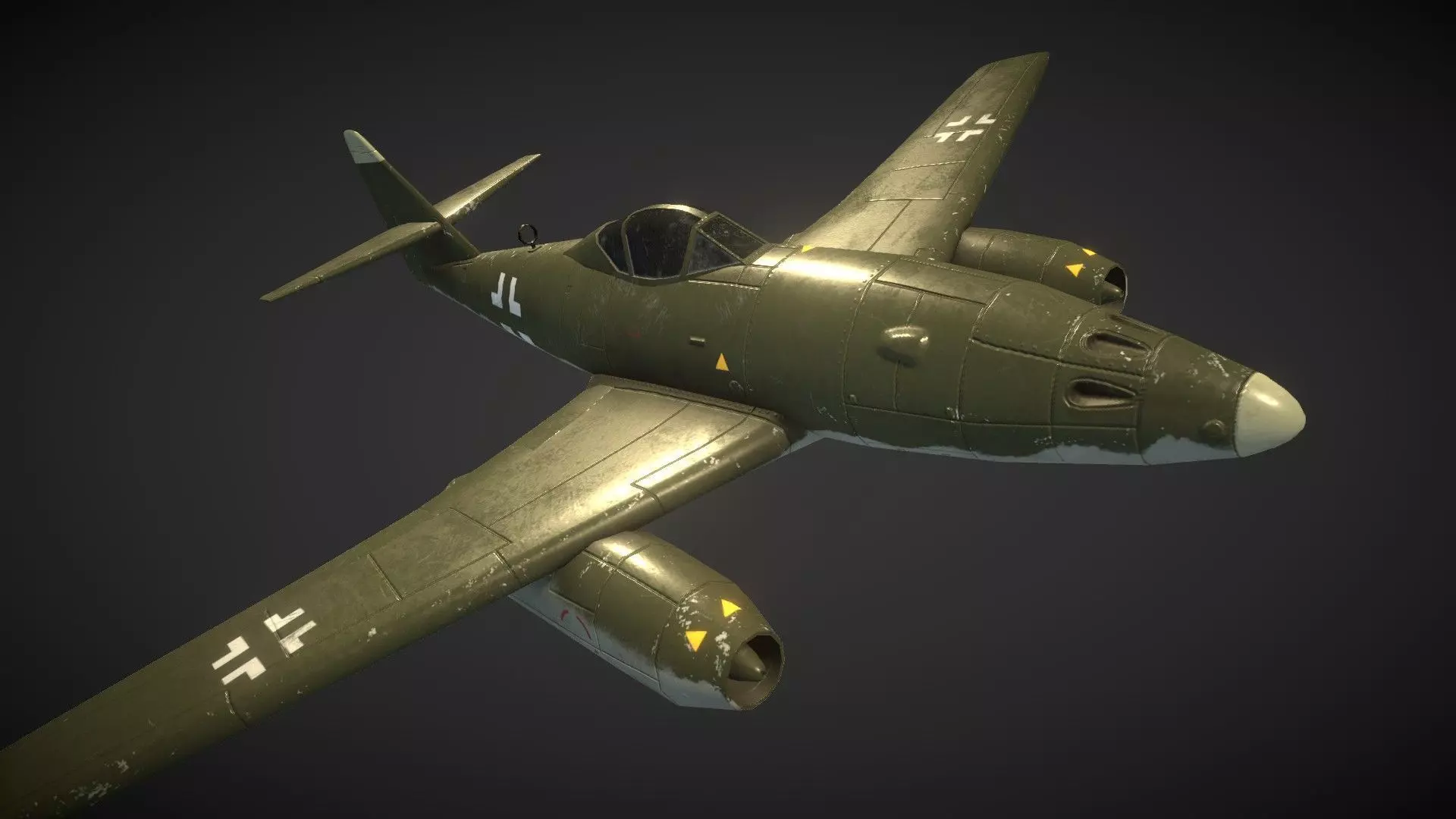 Messerschmitt Me 262 Low-poly 3D model_0