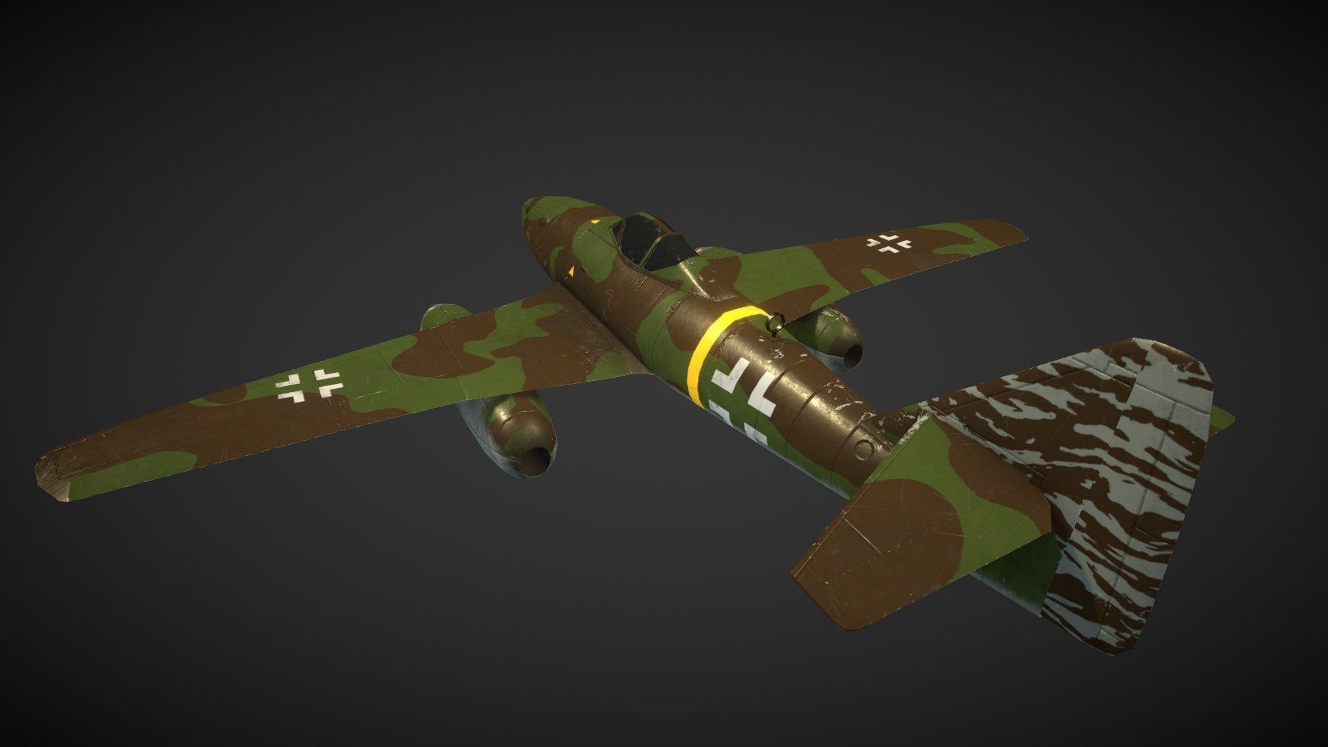 Messerschmitt Me 262 Low-poly 3D model_7