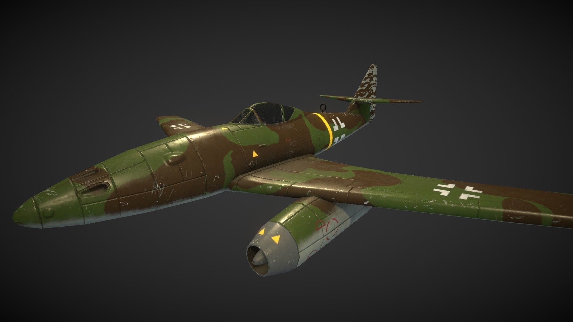 Messerschmitt Me 262 Low-poly 3D model_5