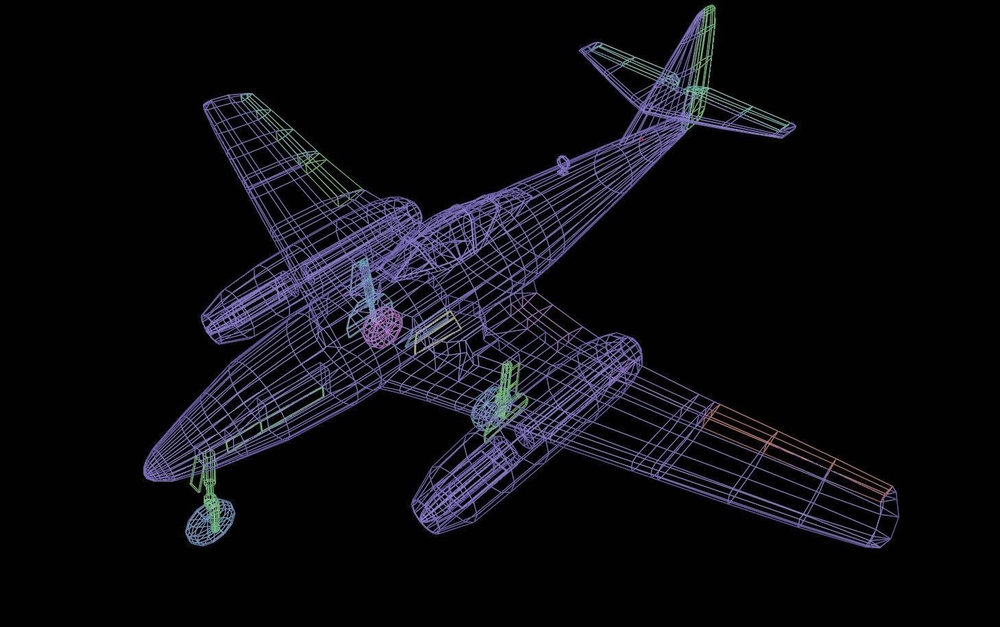 Messerschmitt Me 262 Low-poly 3D model_13