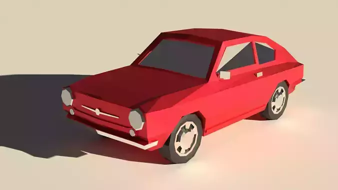 seat 850 cuope low poly car