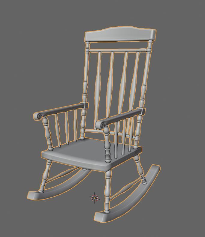ChairS rocking chair 3D Model Collection_4