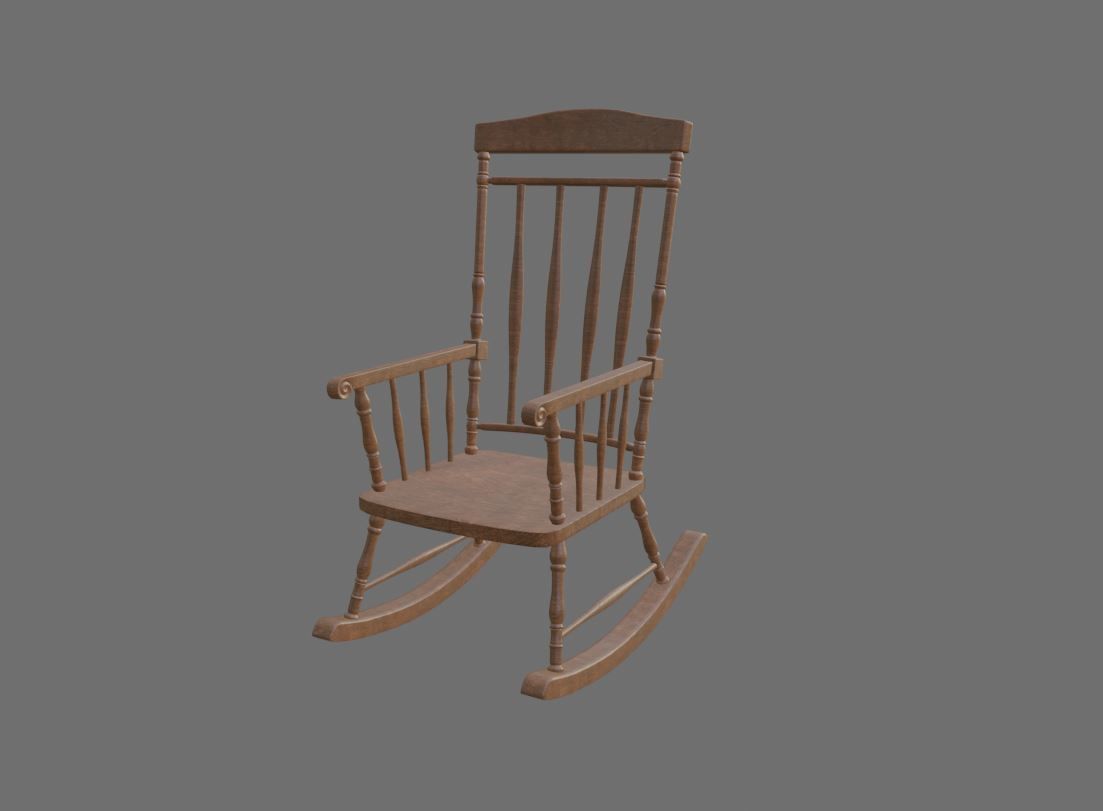 ChairS rocking chair 3D Model Collection_16