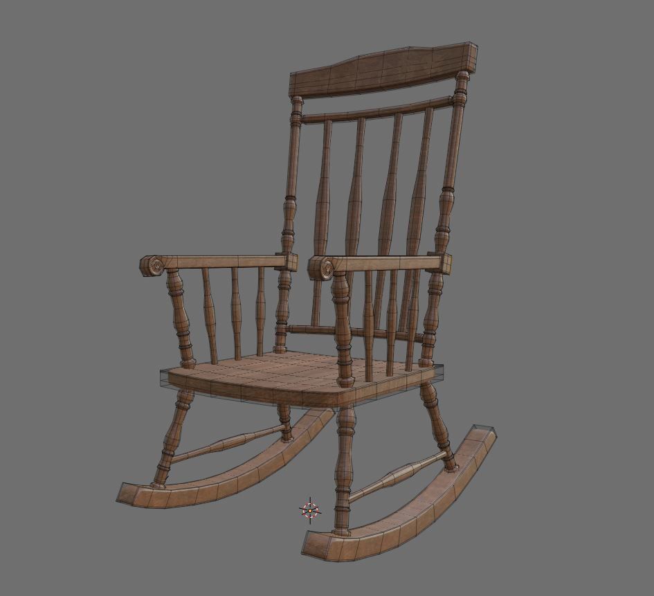 ChairS rocking chair 3D Model Collection_10