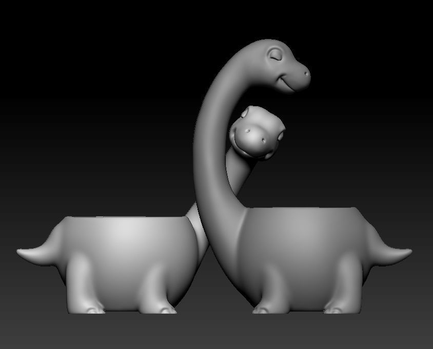 Dinosaurs cartoon decoration 3D model_1