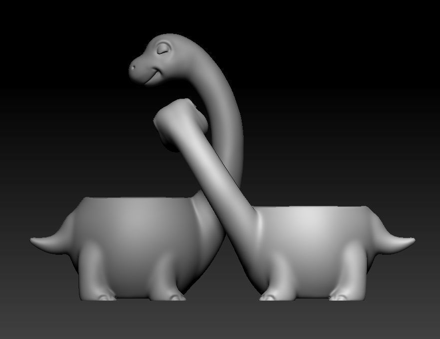 Dinosaurs cartoon decoration 3D model_2