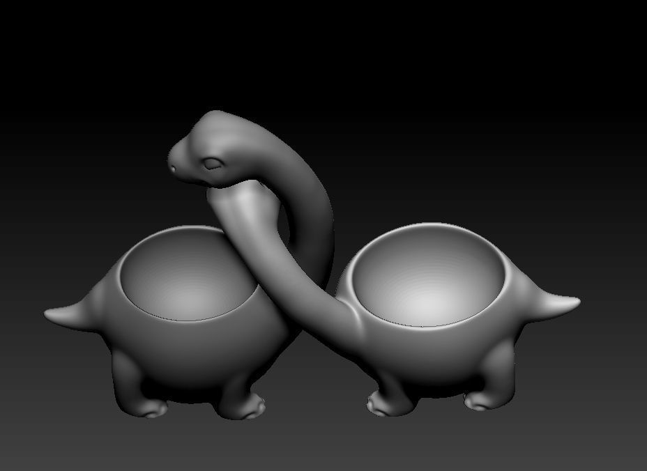 Dinosaurs cartoon decoration 3D model_3