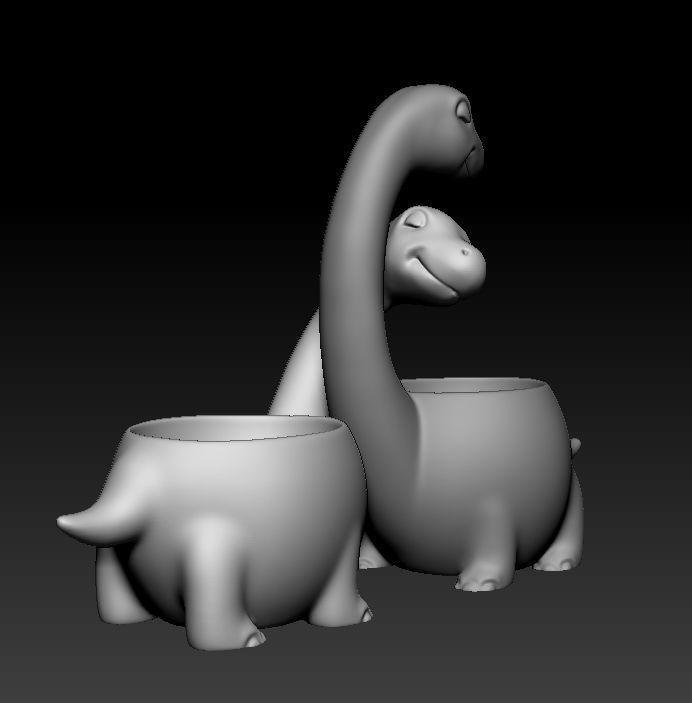 Dinosaurs cartoon decoration 3D model_4