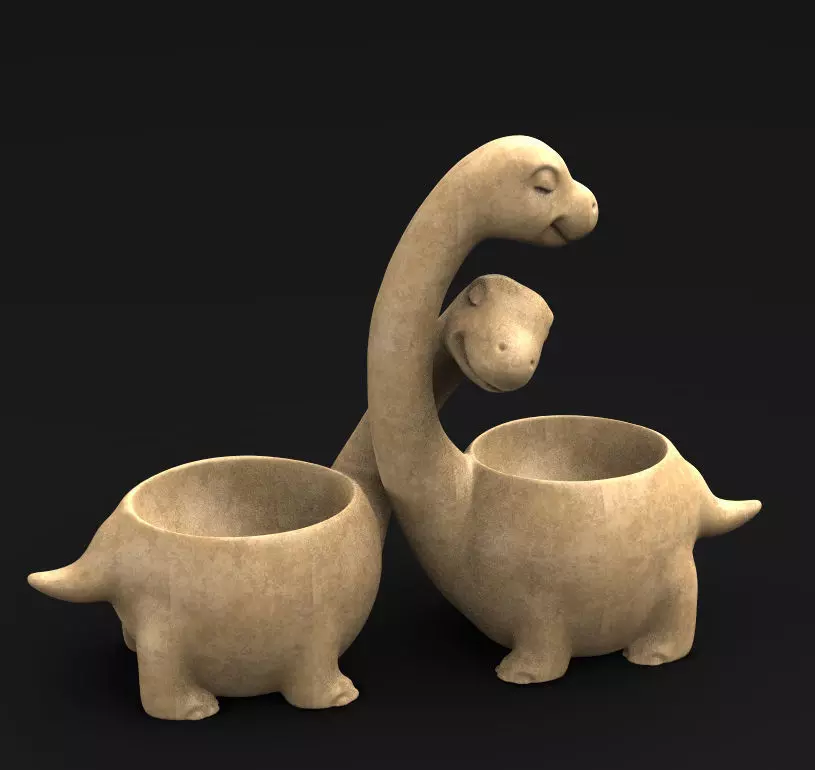 Dinosaurs cartoon decoration 3D model_0