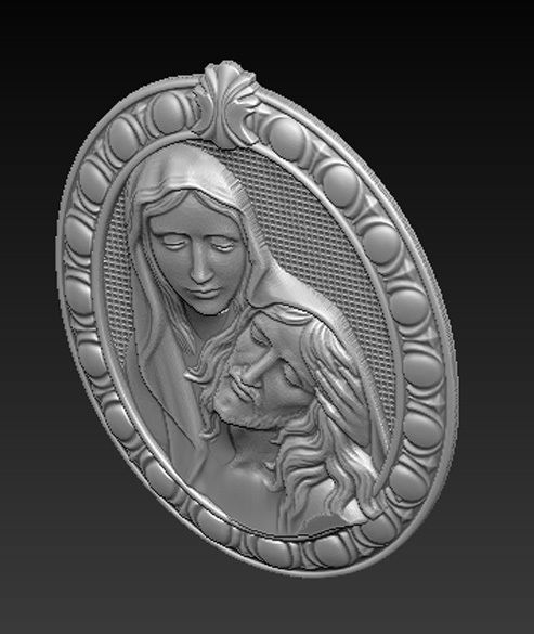 Jesus Christ Maria 3D Model 3D print model_4