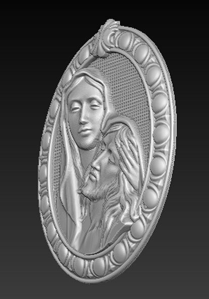 Jesus Christ Maria 3D Model 3D print model_3
