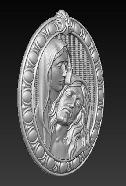 Jesus Christ Maria 3D Model 3D print model_2