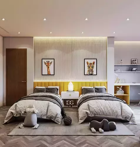 Modern Boys Bedroom 3D model