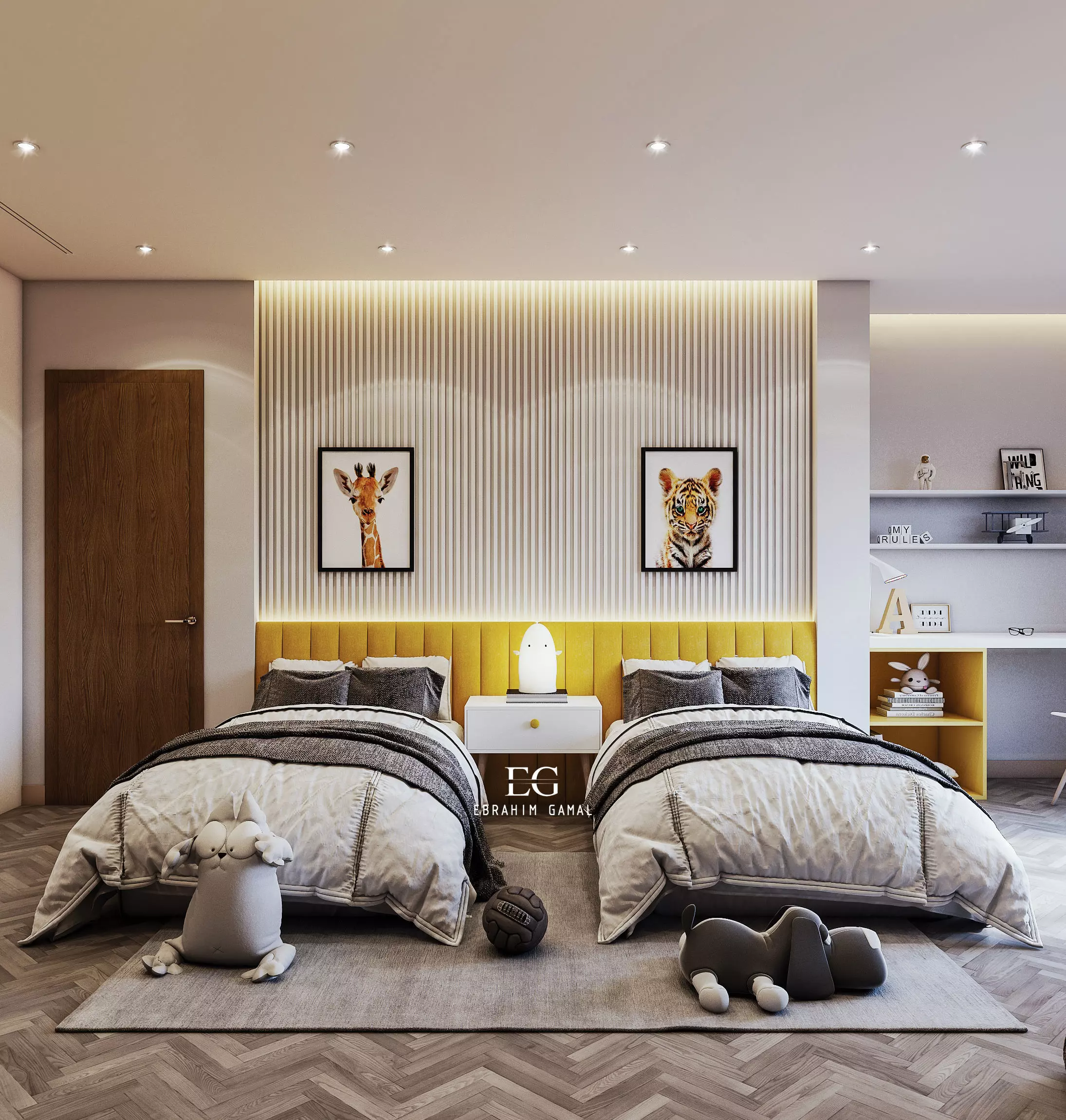 Modern Boys Bedroom 3D model