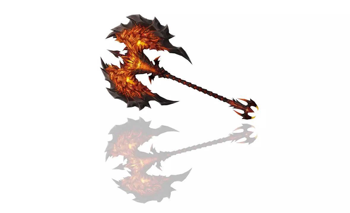 Infernal Axe Low-poly 3D model_0