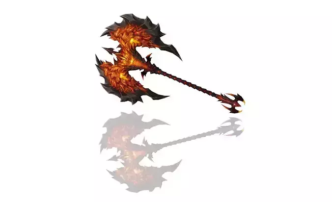 Infernal Axe Low-poly 3D model