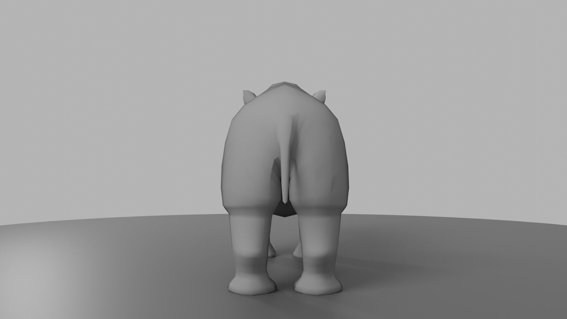 Rhinoceros Low-poly 3D model_8