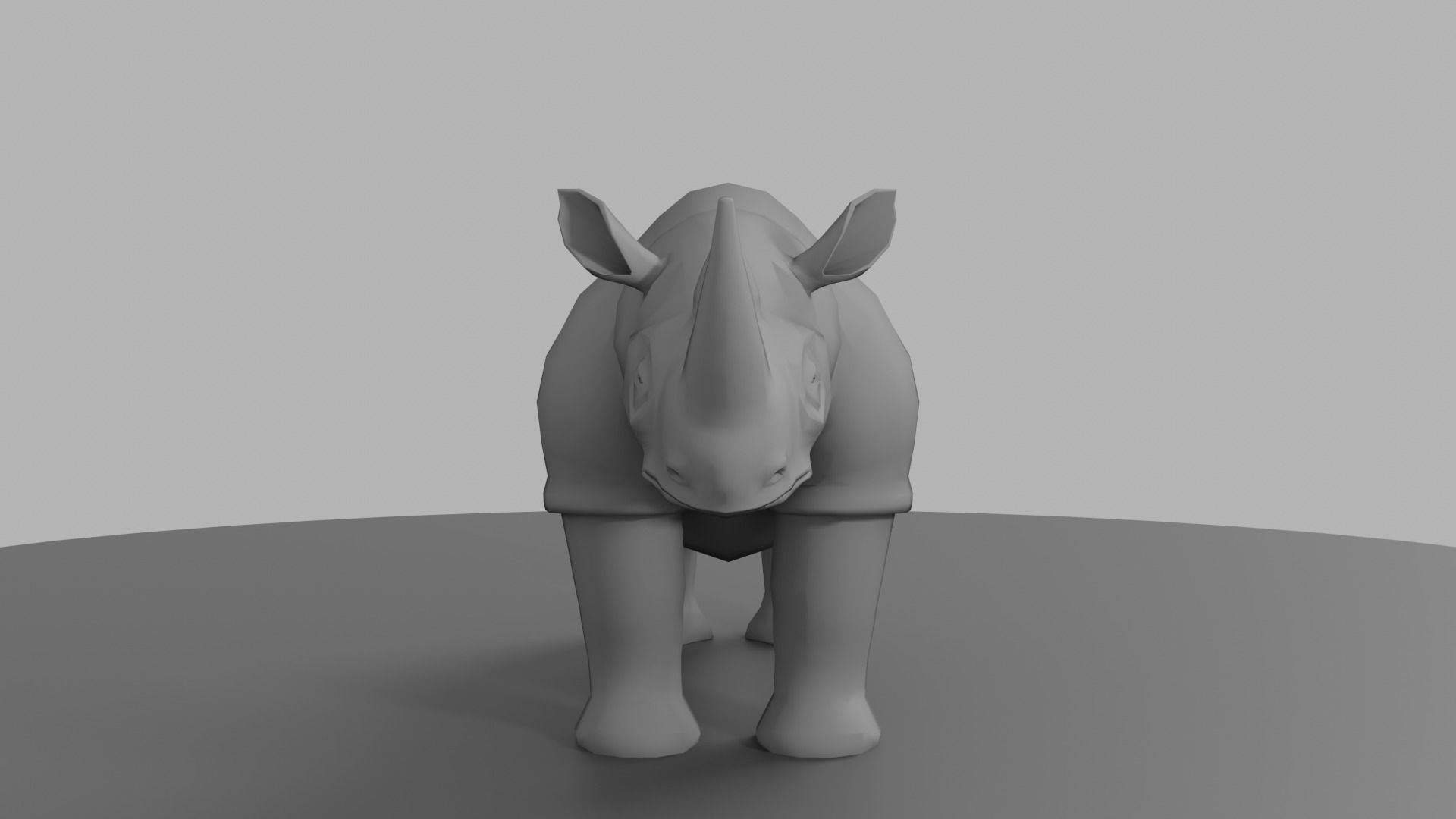 Rhinoceros Low-poly 3D model_7
