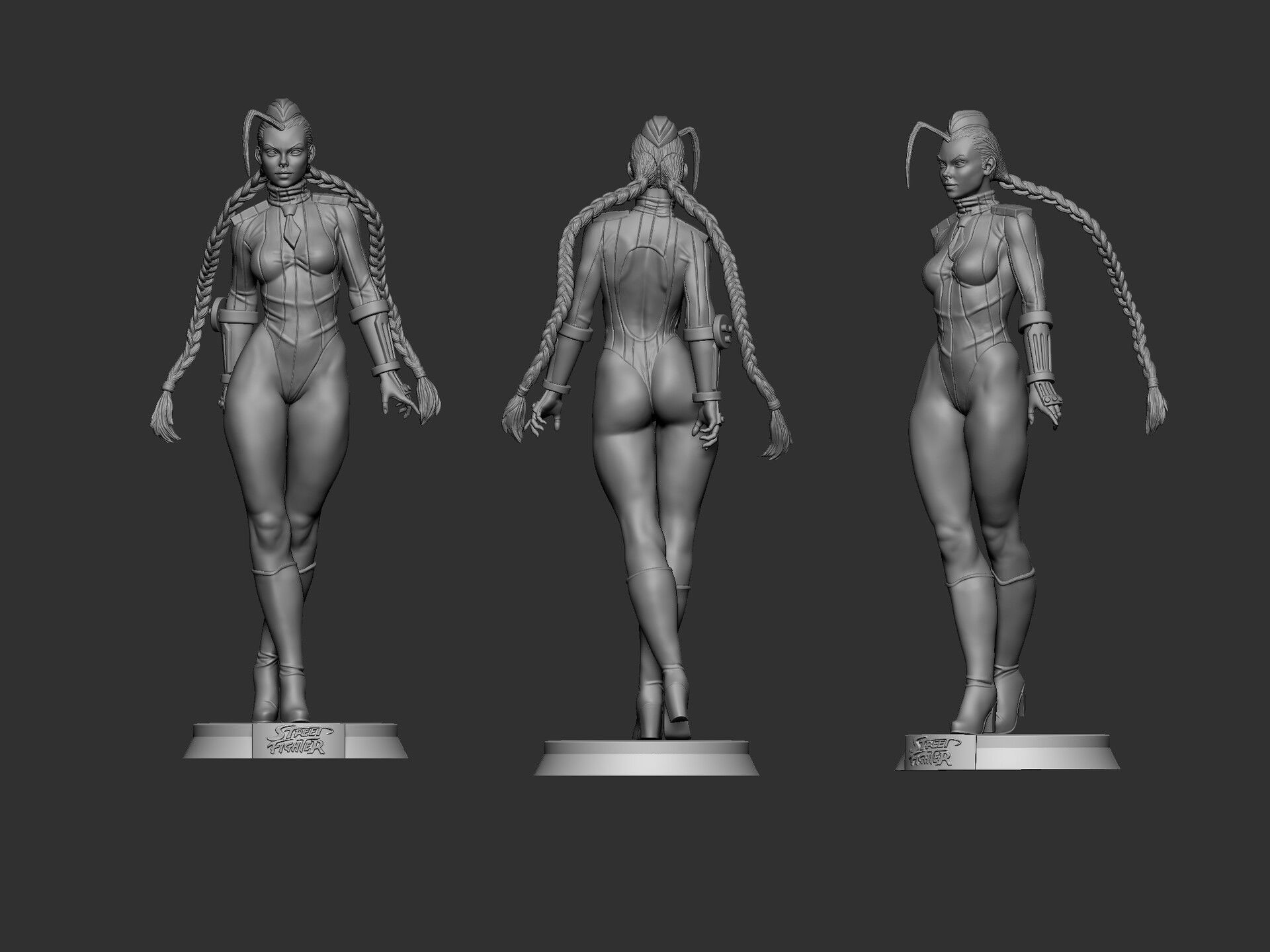 Cammy Lutador de rua 3D print model_4