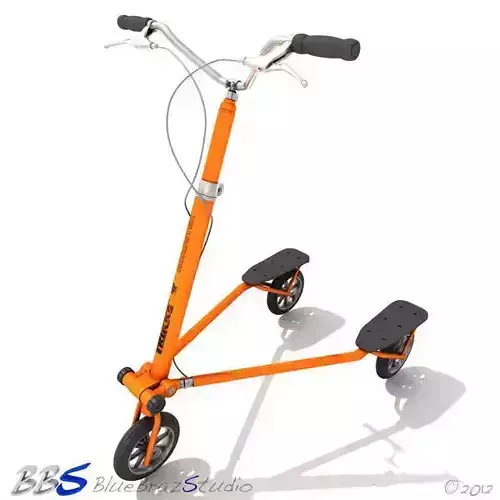 trikke orange scooter 3D model