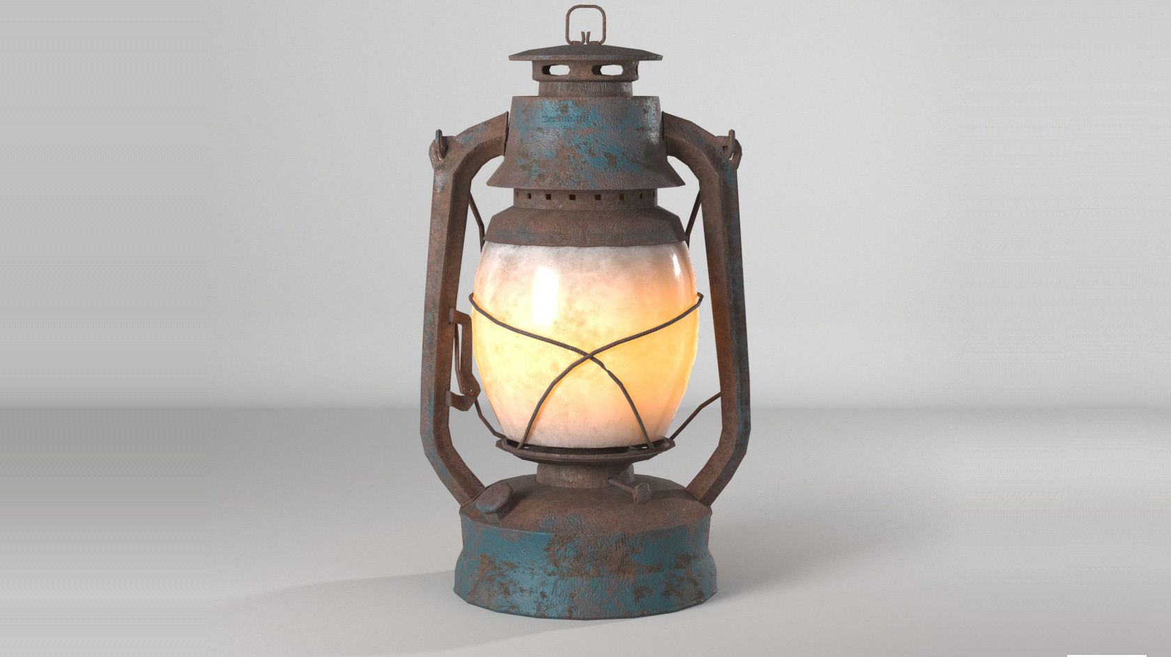 rusty lantern--personal use-- - PBR 3D model_4