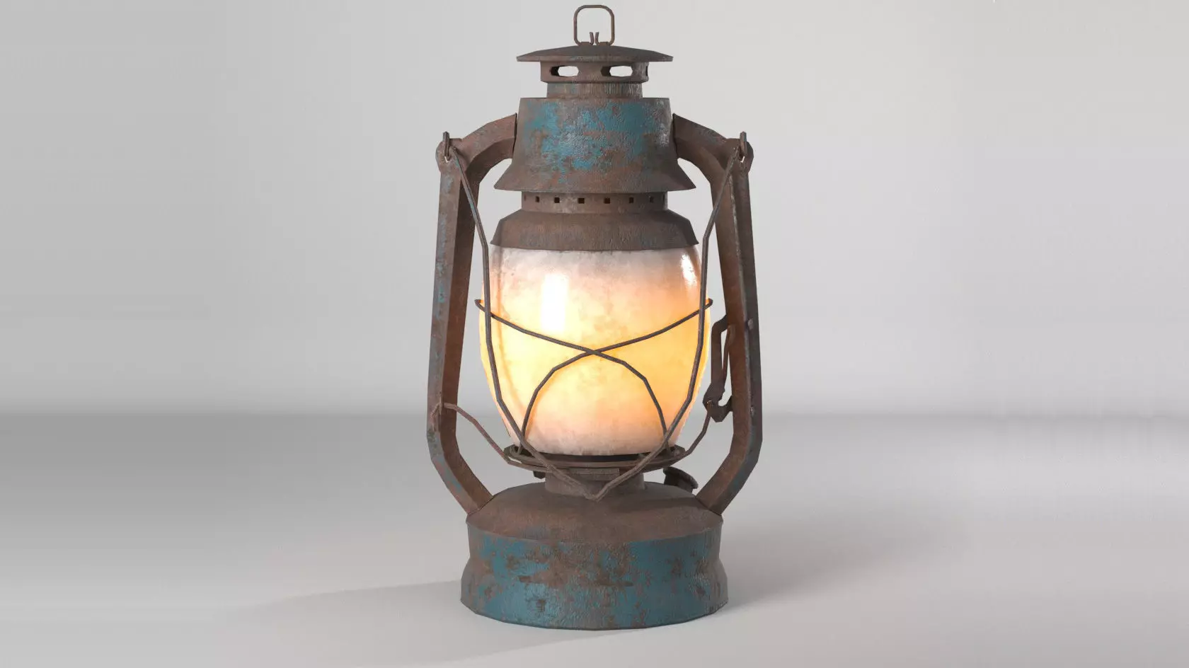 rusty lantern--personal use-- - PBR 3D model_0