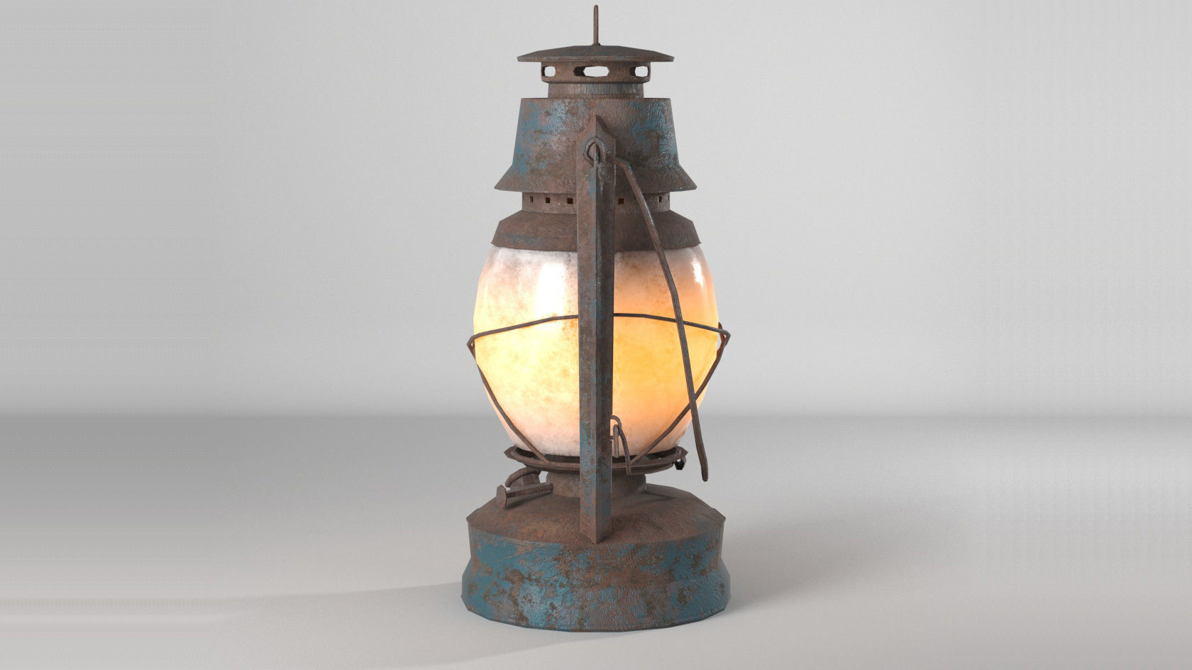 rusty lantern--personal use-- - PBR 3D model_3