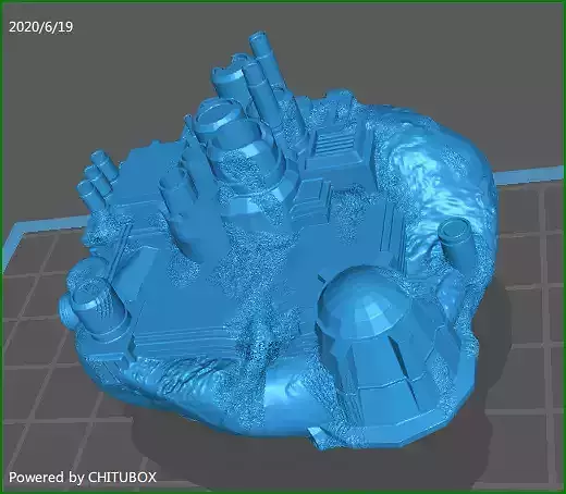 Pirate Base for space wargaming 3D print model