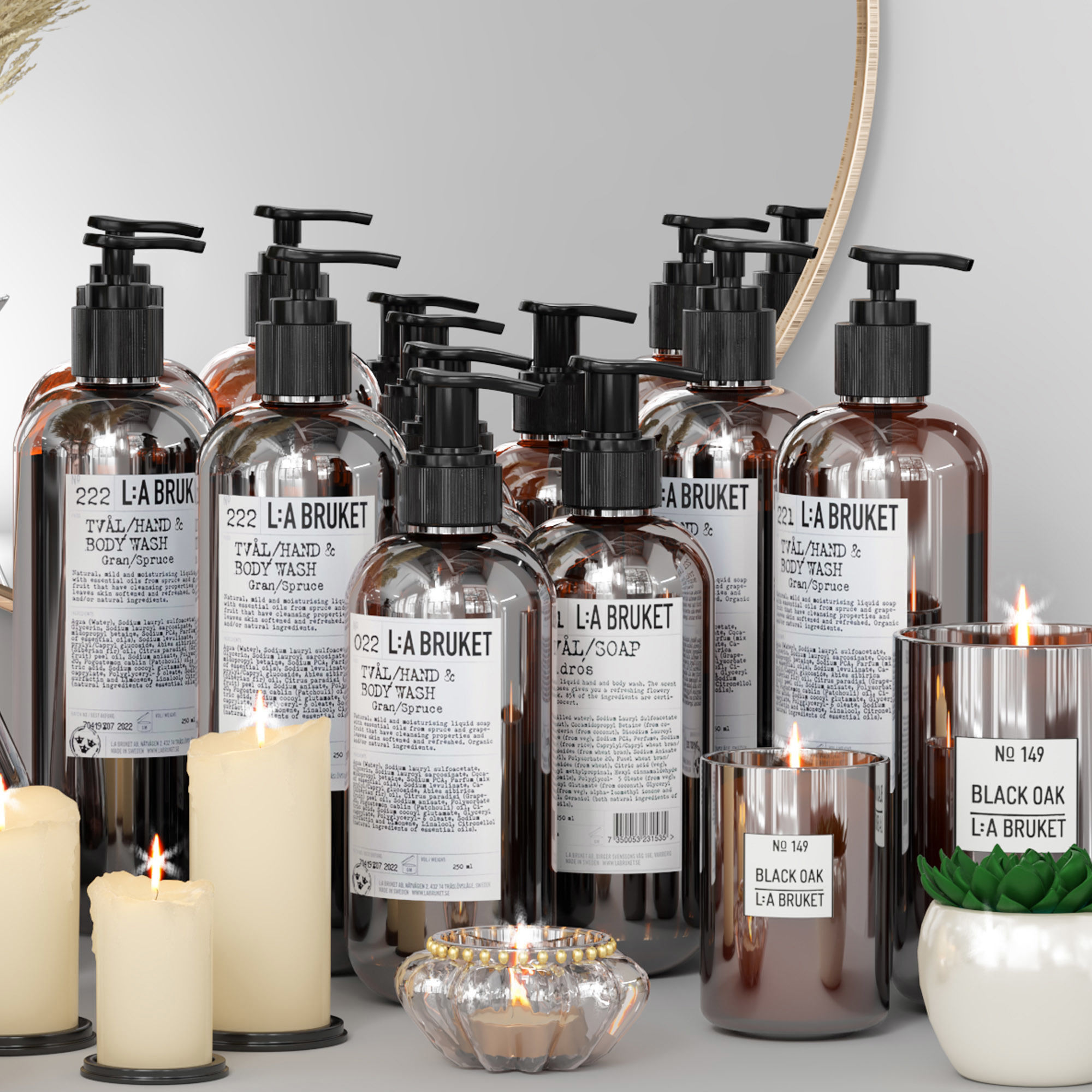 LA Bruket decor set for bathroom-04 3D model_1