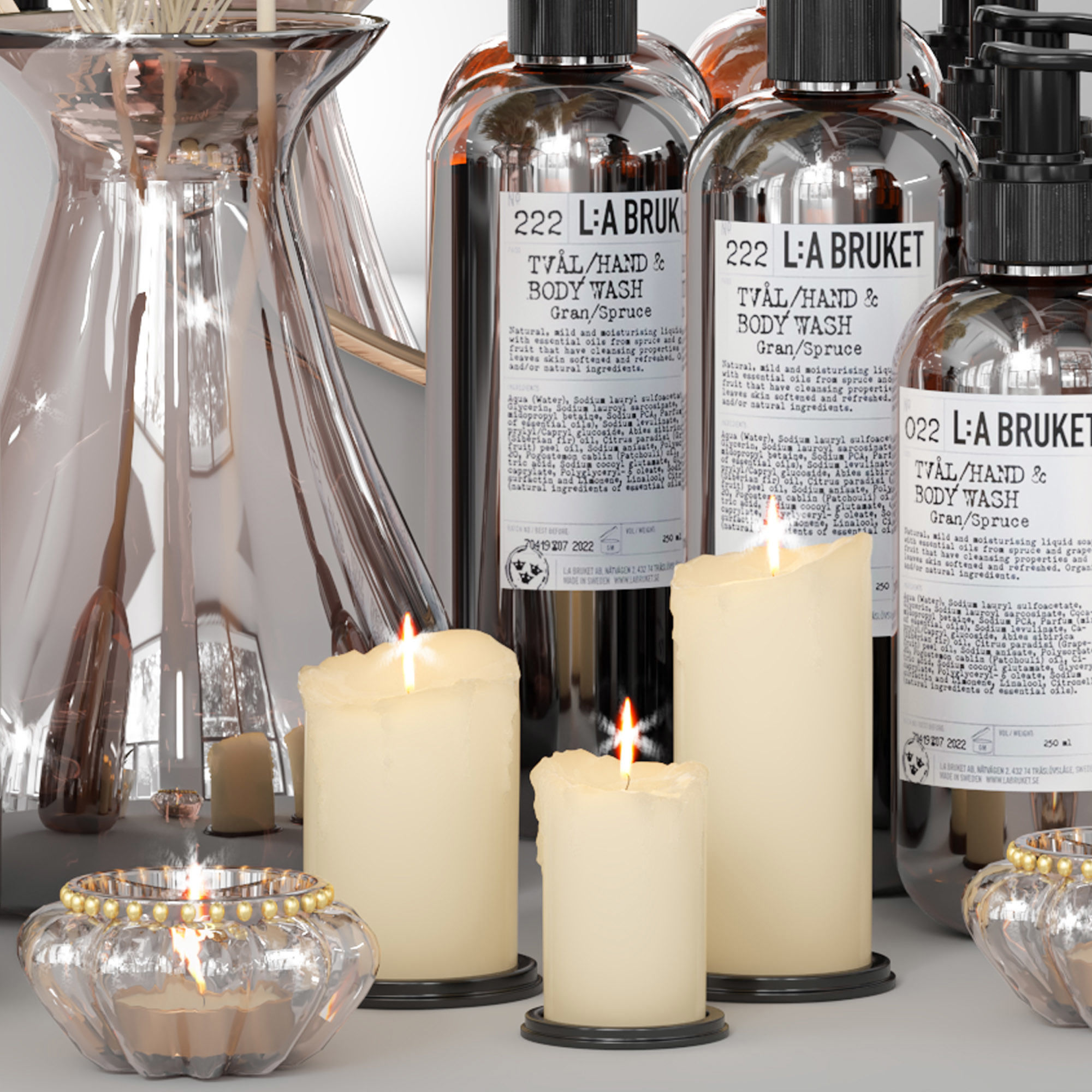 LA Bruket decor set for bathroom-04 3D model_3