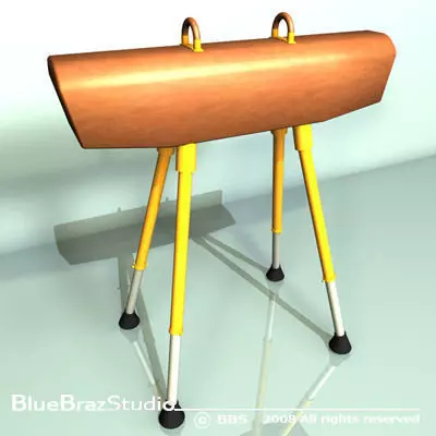 Gymnastics Pommel Horse 3D model_0
