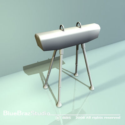 Gymnastics Pommel Horse 3D model_3