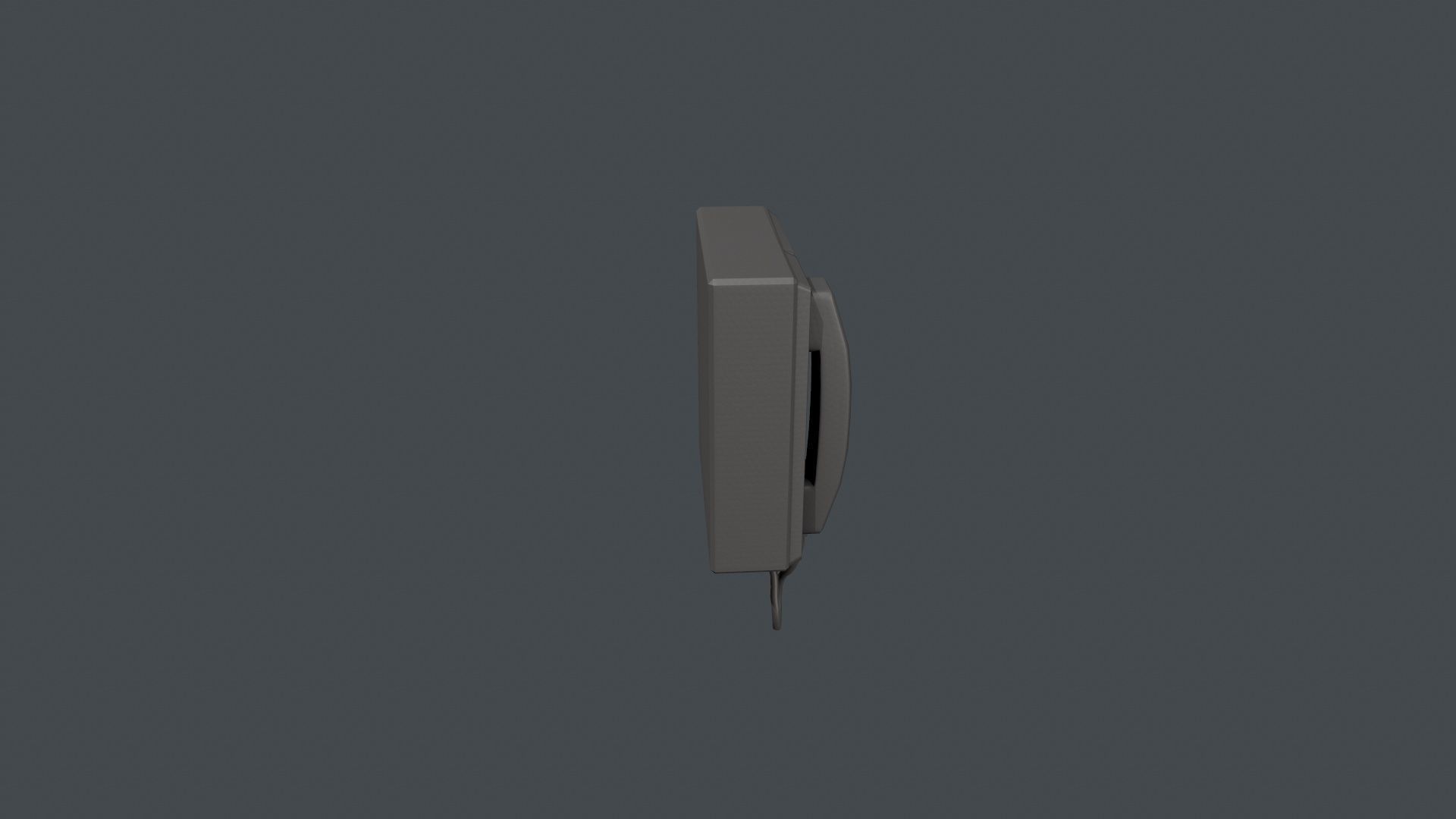 Wall Mounted Phone Low-poly 3D model_7