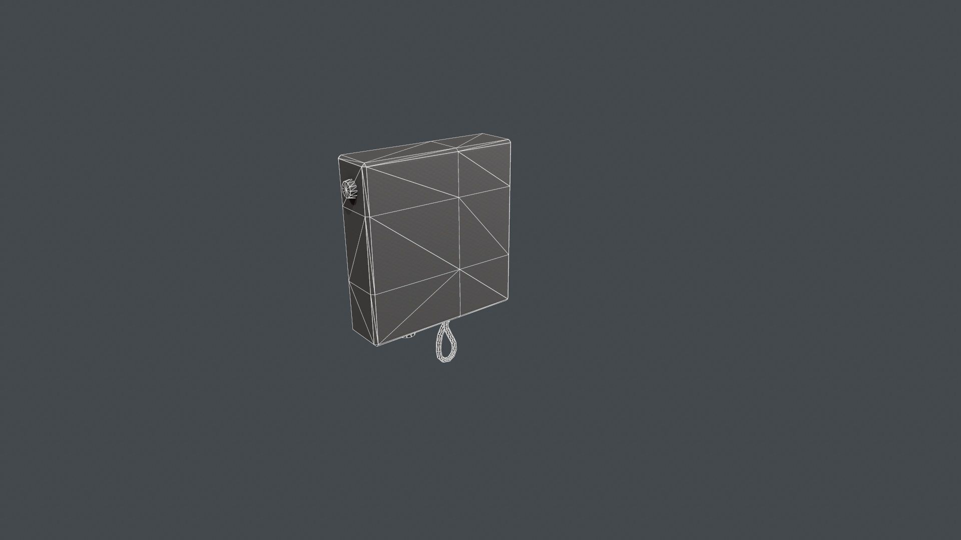 Wall Mounted Phone Low-poly 3D model_13