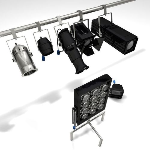 Stage lights Collection 3D model