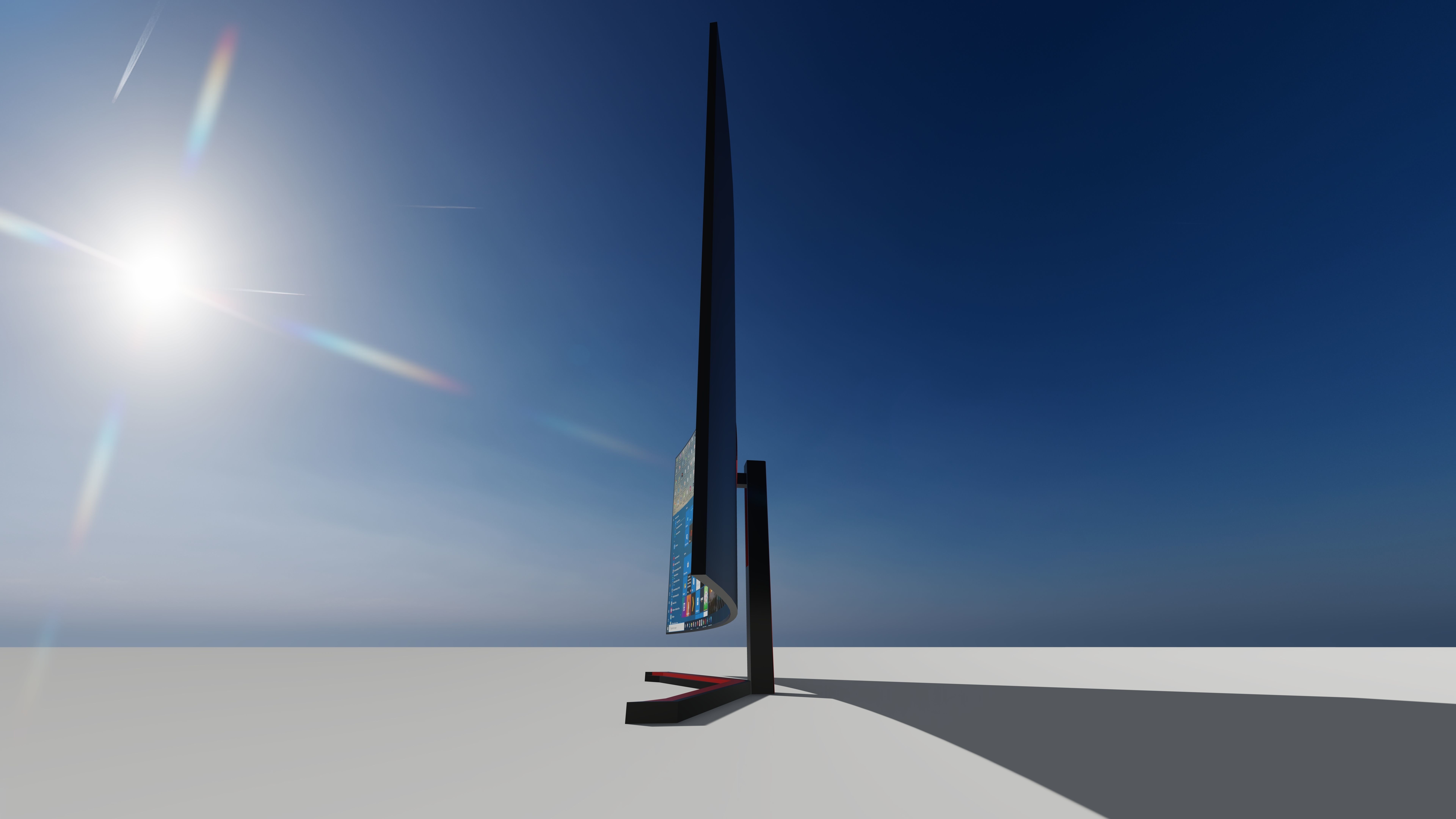 Gaming monitor  Low-poly 3D model_6