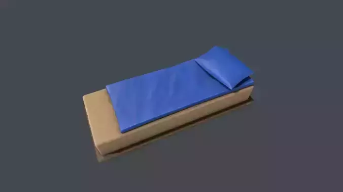 Jail Cell Bed - Prison Bed - Holding Cell Bed Low-poly 3D model