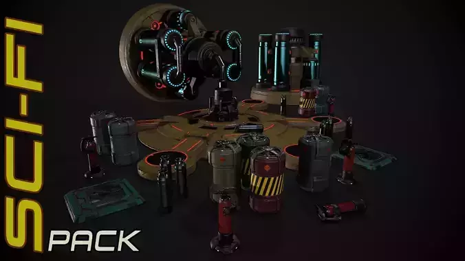  Game sci-fi asset pack
